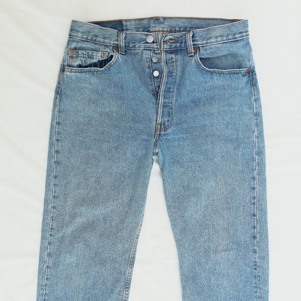 LEVIS Jeans For Man Straight Leg Tapered Leg Zip Fly Blue W36